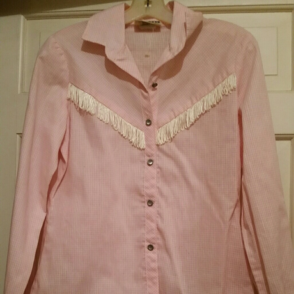 Ms. Paquette Cowgirl Blouse Button Down Jr  Med